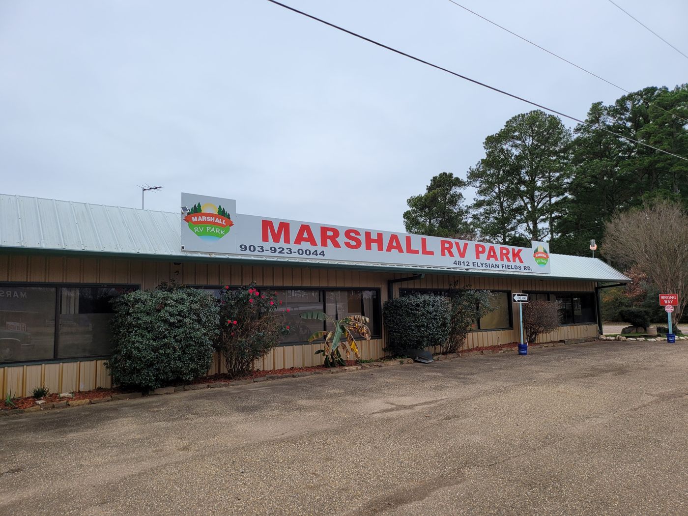 Marshall RV Park sign