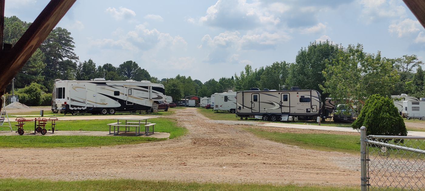 RV sites on a summer afternoon