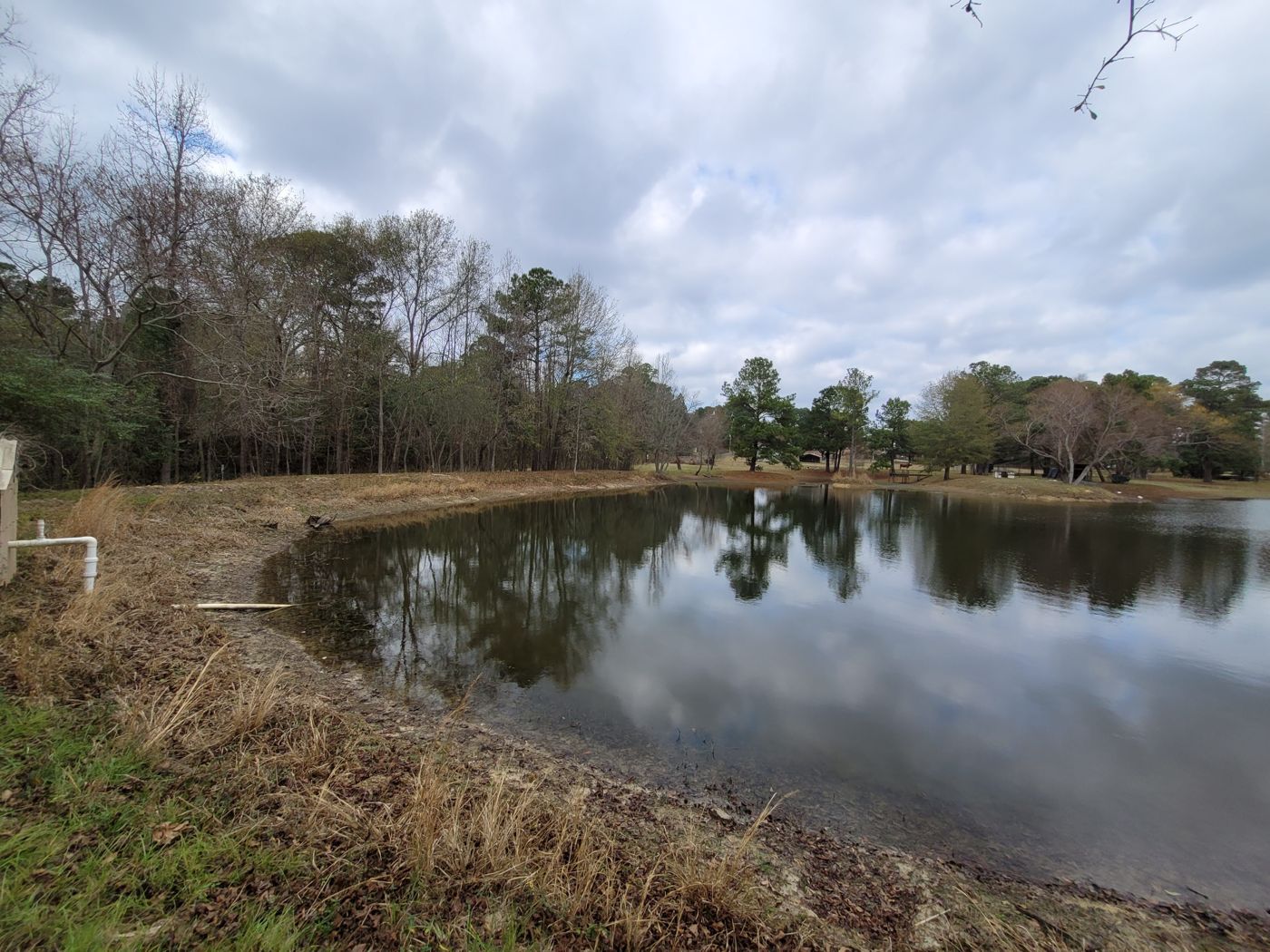 The fishing pond in winter
